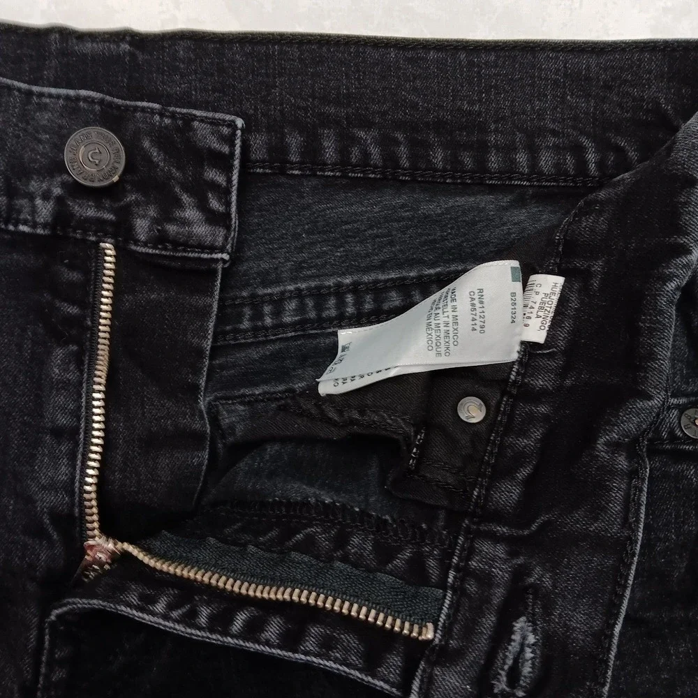 Men‎ Short 27 Inseam True Religion Black Jeans 36 Slim No Flap Hemmed 102158